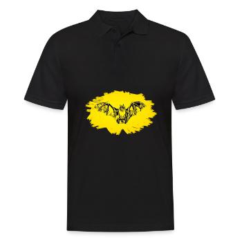 Fledermaus - Männer Poloshirt - Schwarz - Vorne - Kai (181cm)