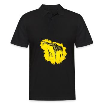Giraffe - Men's Polo Shirt - black - Front - Kai (181cm)