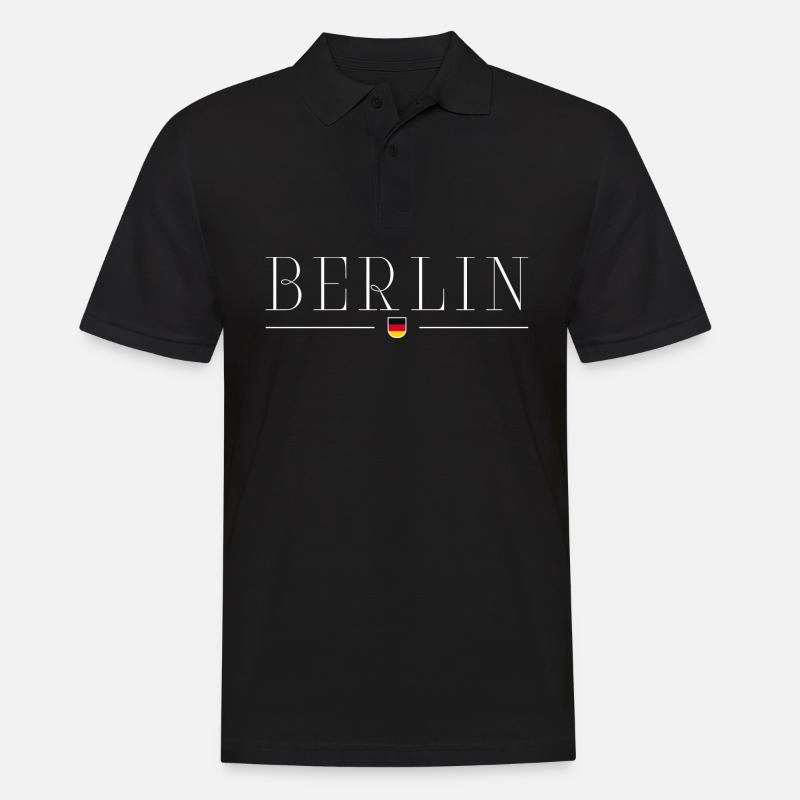 Berlin: Trendy, lebendig, einzigartig - Männer Poloshirt - Schwarz