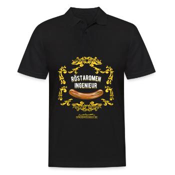 Röstaromeningenieur Design fürs Grillen - Männer Poloshirt - Schwarz - Vorne - Kai (181cm)