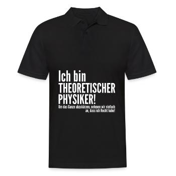 theoretischer Physiker - Männer Poloshirt - Schwarz - Vorne - Kai (181cm)