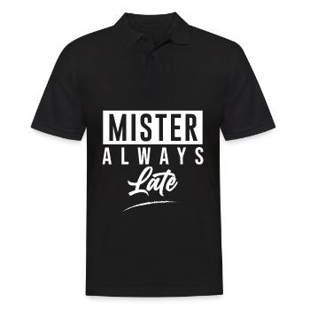Mister Always Late - Polo Homme - noir - Devant - Kai (181cm)