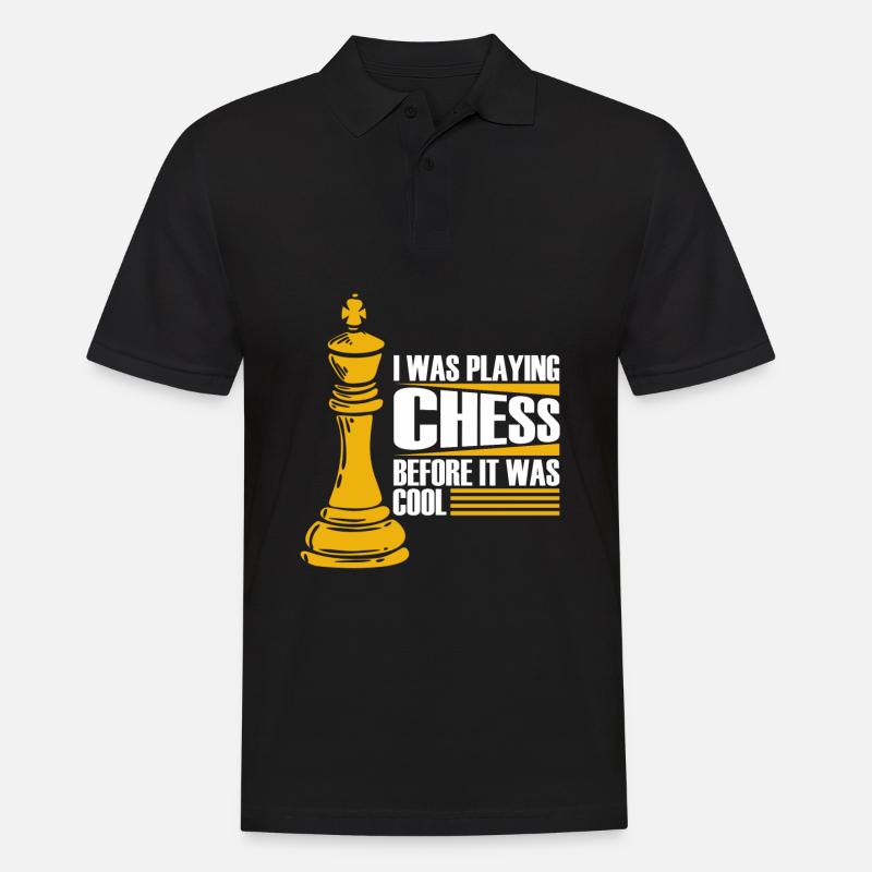 Schach Schachfigur - Männer Poloshirt - Schwarz