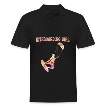 Kitesurfen Kiteboarding Kite Kiten - Männer Poloshirt - Schwarz - Vorne - Kai (181cm)