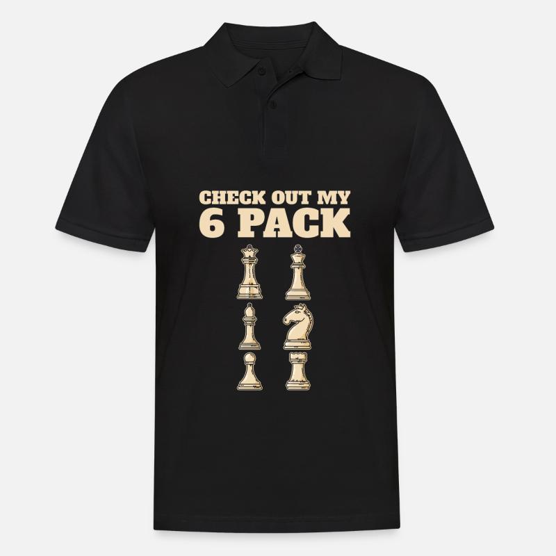 Schach Schachfigur - Männer Poloshirt - Schwarz