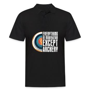 Bogenschütze Bogensport Pfeil Bogen Bogenschießen - Männer Poloshirt - Schwarz - Vorne - Kai (181cm)