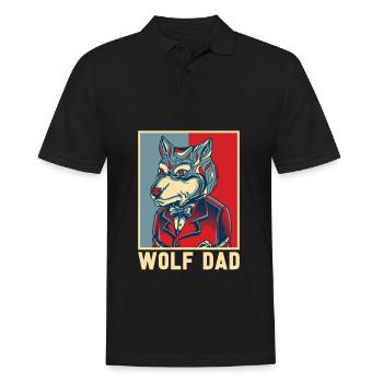 Wolf - Men's Polo Shirt - black - Front - Kai (181cm)
