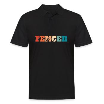 Retro Fechten Vintage Fechten - Männer Poloshirt - Schwarz - Vorne - Kai (181cm)