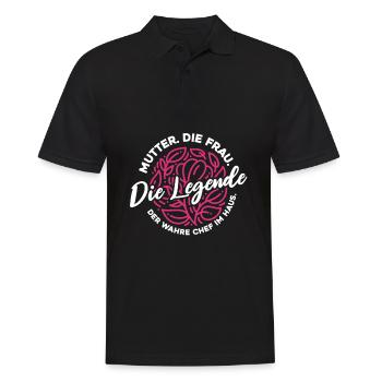 Mama Mutter Mami Muttertag - Männer Poloshirt - Schwarz - Vorne - Kai (181cm)
