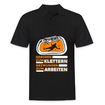 Klettern Bergsport Kletterer - Männer Poloshirt - Schwarz - Vorne - Kai (181cm)