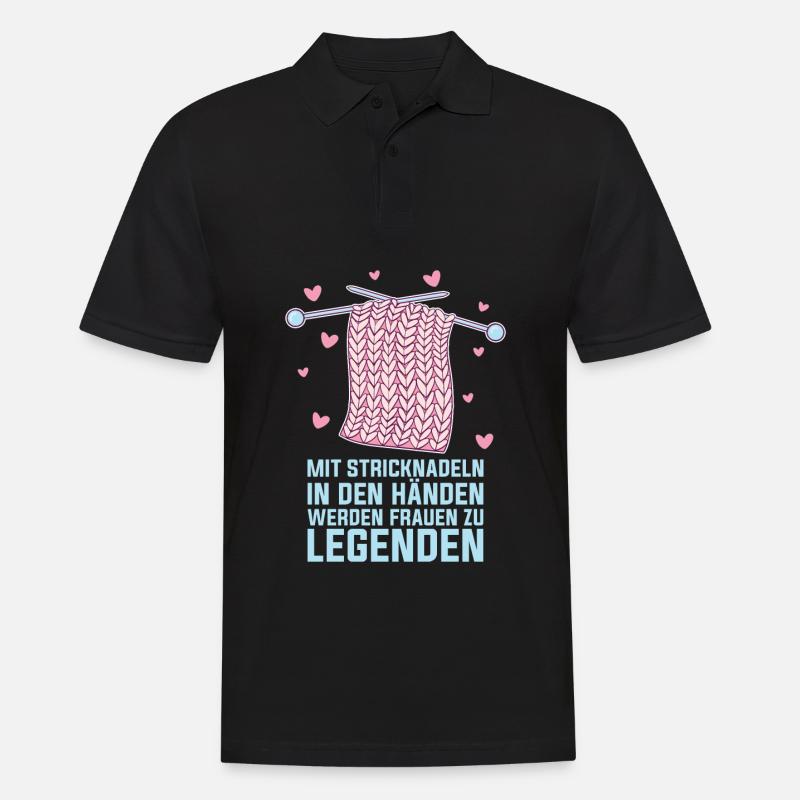 Stricken - Männer Poloshirt - Schwarz