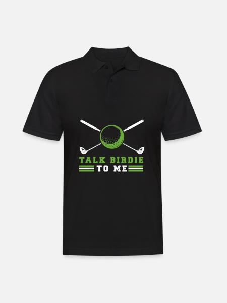 Golf Golfer Golfspieler Golfen Golfplatz - Männer Poloshirt - Schwarz