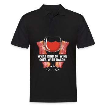 Bacon Speck Frühstück - Männer Poloshirt - Schwarz - Vorne - Kai (181cm)