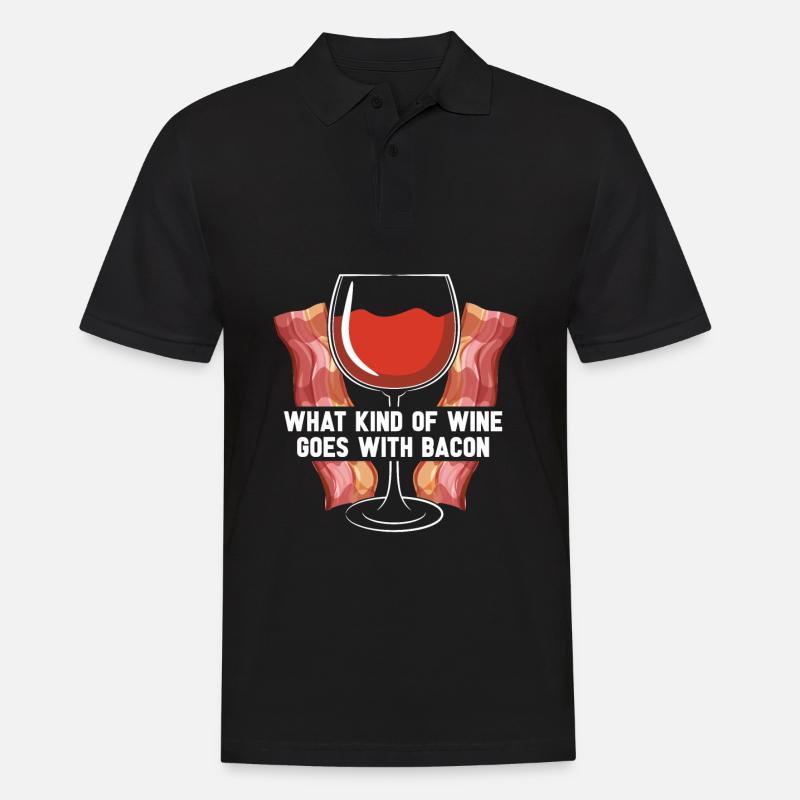 Bacon Speck Frühstück - Männer Poloshirt - Schwarz