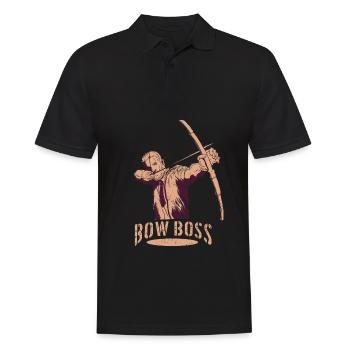 Bogenschütze Bogensport Pfeil Bogen Bogenschießen - Männer Poloshirt - Schwarz - Vorne - Kai (181cm)