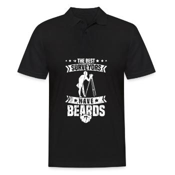 Vermessungstechniker Landvermesser Vermesser - Männer Poloshirt - Schwarz - Vorne - Kai (181cm)