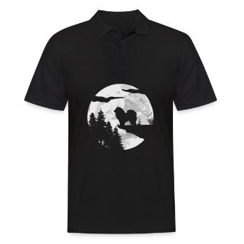 Chow Chow Hund - Männer Poloshirt - Schwarz - Vorne - Kai (181cm)