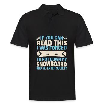 Snowboard Snowboarder Snowboarding - Men's Polo Shirt - black - Front - Kai (181cm)