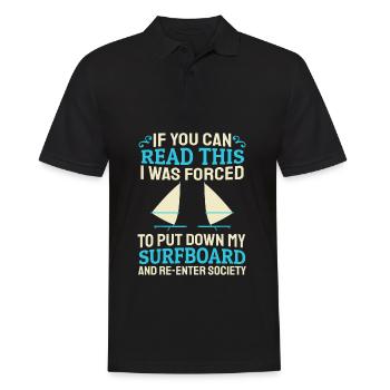 Windsurfing Windsurfen - Männer Poloshirt - Schwarz - Vorne - Kai (181cm)
