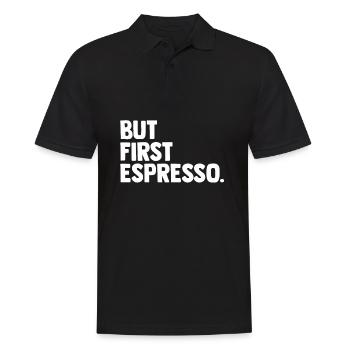 Espresso Coffee - Men's Polo Shirt - black - Front - Kai (181cm)