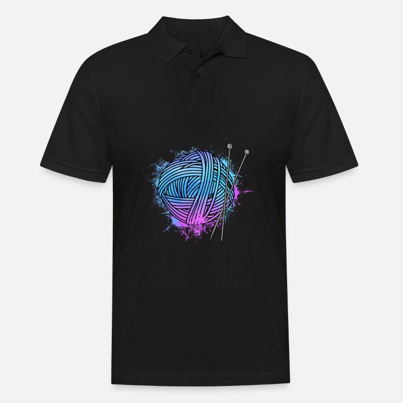 Stricken - Männer Poloshirt - Schwarz