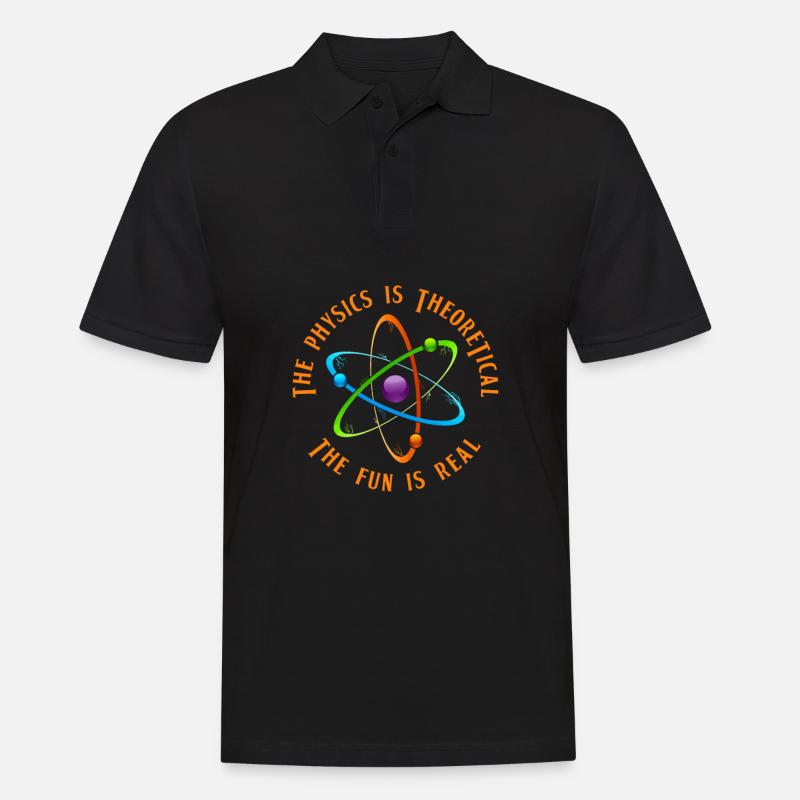 Physik Physiker - Männer Poloshirt - Schwarz