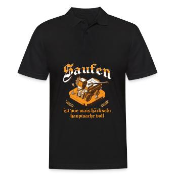 Landwirt Bauer Landwirtschaft - Männer Poloshirt - Schwarz - Vorne - Kai (181cm)