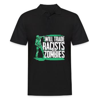 Anti-racism - Men's Polo Shirt - black - Front - Kai (181cm)