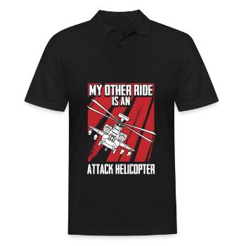 Helikopter Hubschrauber Pilot Heli - Männer Poloshirt - Schwarz - Vorne - Kai (181cm)