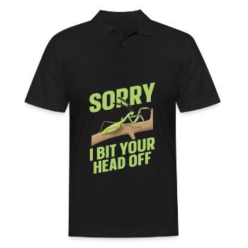 Gottesanbeterin - Männer Poloshirt - Schwarz - Vorne - Kai (181cm)