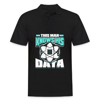 Big Data Science Engineer Scientist Analyst - Männer Poloshirt - Schwarz - Vorne - Kai (181cm)