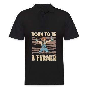 Landwirt Bauer Landwirtschaft - Männer Poloshirt - Schwarz - Vorne - Kai (181cm)