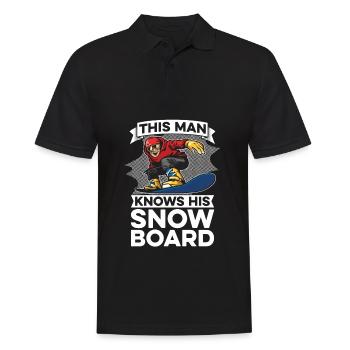 Snowboard Snowboarder Snowboarding - Men's Polo Shirt - black - Front - Kai (181cm)