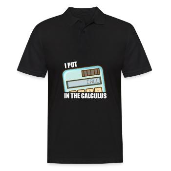 Math Mathematics - Men's Polo Shirt - black - Front - Kai (181cm)