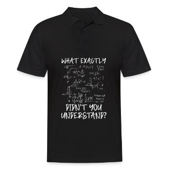 Mathe Mathematik - Männer Poloshirt - Schwarz - Vorne - Kai (181cm)