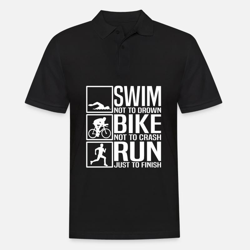 Triathlon - Männer Poloshirt - Schwarz