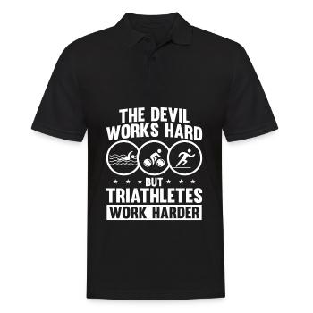 Triathlon - Men's Polo Shirt - black - Front - Kai (181cm)