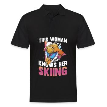 Ski Skiing Skis - Men's Polo Shirt - black - Front - Kai (181cm)