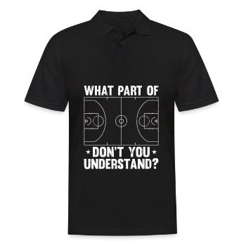 Basketballtrainer Basketball Trainer Coach - Männer Poloshirt - Schwarz - Vorne - Kai (181cm)