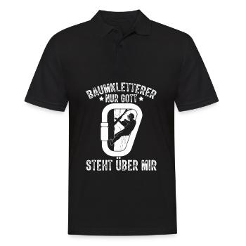 Baumklettern Baumpfleger Arborist Baumkletterer - Männer Poloshirt - Schwarz - Vorne - Kai (181cm)