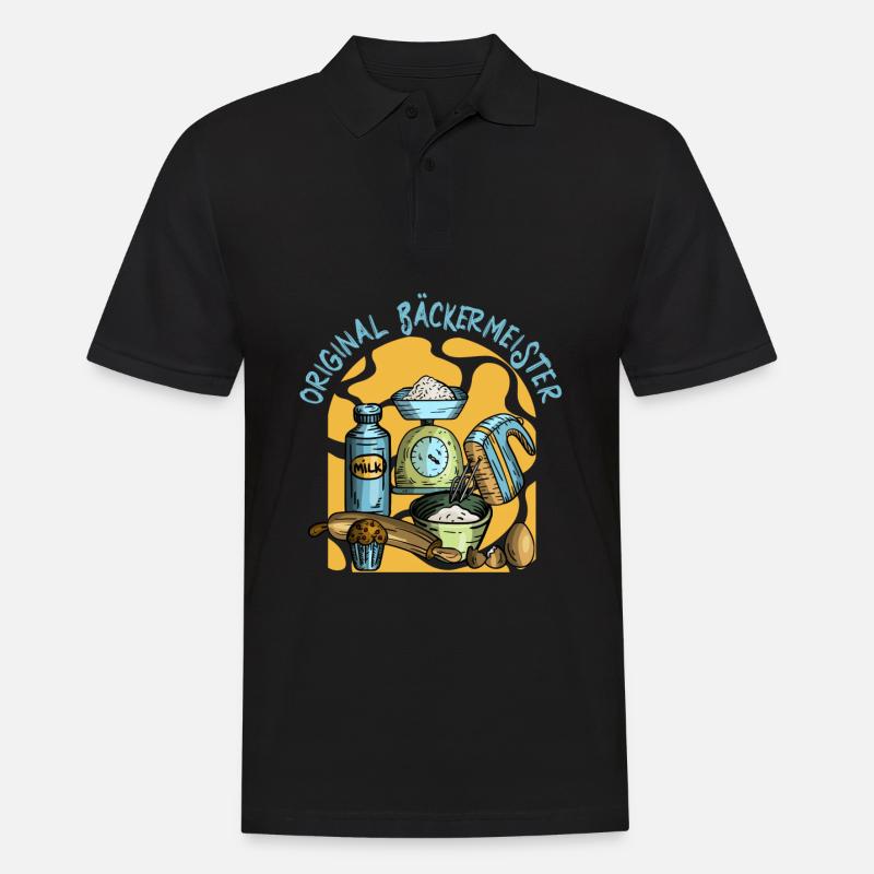 Bäcker Backen Konditor - Männer Poloshirt - Schwarz