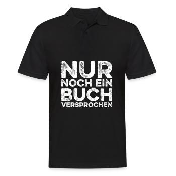 Bücherwurm Leseratte Buch Lesen - Männer Poloshirt - Schwarz - Vorne - Kai (181cm)