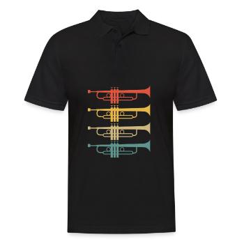 Posaune - Männer Poloshirt - Schwarz - Vorne - Kai (181cm)