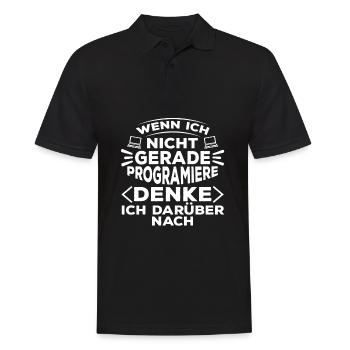 Programmierer Coder Software Entwickler - Männer Poloshirt - Schwarz - Vorne - Kai (181cm)