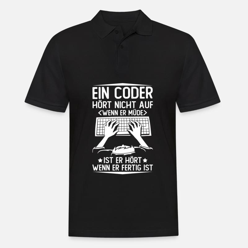 Programmierer Coder Software Entwickler - Männer Poloshirt - Schwarz