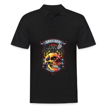Grill grill master BBQ - Men's Polo Shirt - black - Front - Kai (181cm)