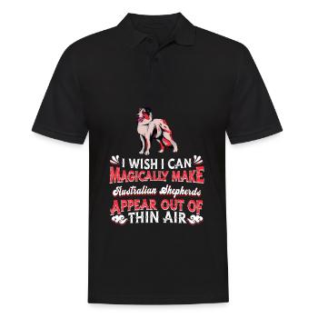 Australian Shepherd Hund - Männer Poloshirt - Schwarz - Vorne - Kai (181cm)