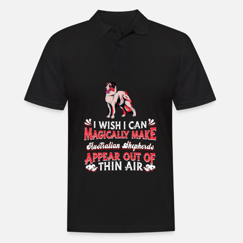 Australian Shepherd Hund - Männer Poloshirt - Schwarz