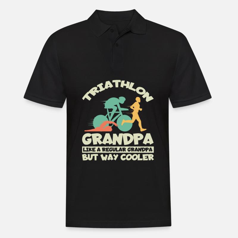 Triathlon - Männer Poloshirt - Schwarz