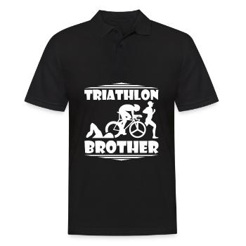 Triathlon - Männer Poloshirt - Schwarz - Vorne - Kai (181cm)